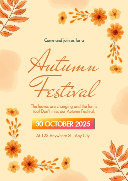 autumn Template | PosterMyWall