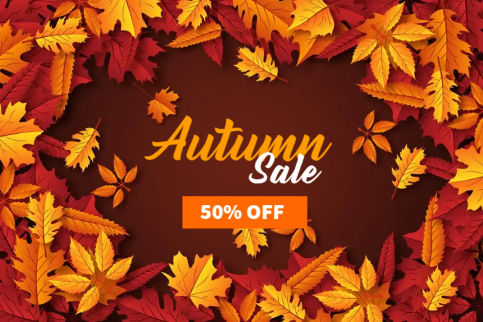 Fall Text Ad Autumn Ad Thanksgiving Ad Banner Template | PosterMyWall