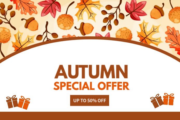 Autumn Ad Post Banner 4' × 6' template