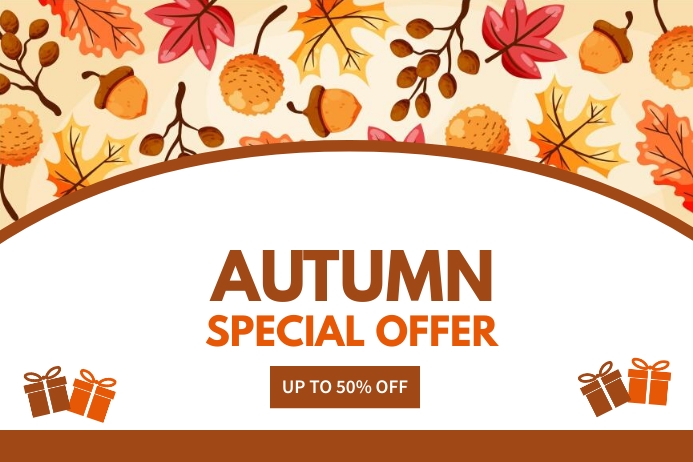 Autumn Ad Post 横幅 4' × 6' template
