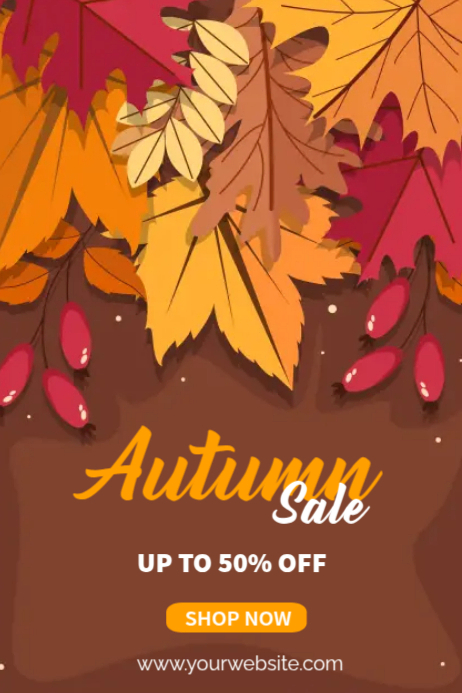 Fall Store Poster Autumn Sales Poster Template | PosterMyWall