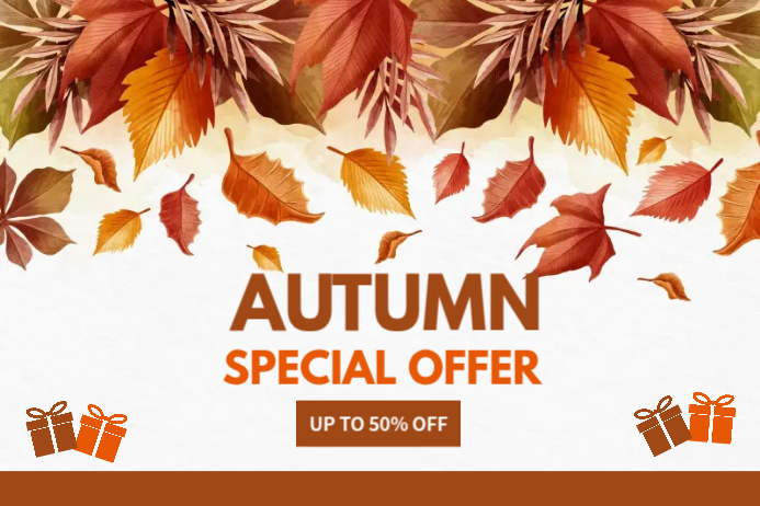 Autumn Fall Sales Banner Ad Template | PosterMyWall