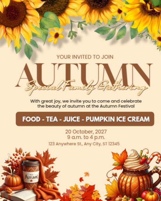 autumn Instagram Portrait template