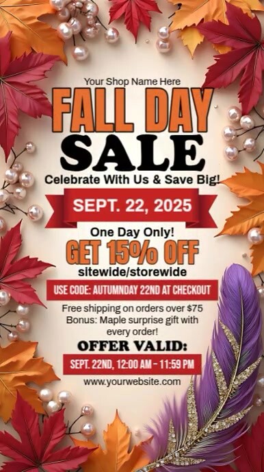 Copy of Autumn Discount Sale | PosterMyWall