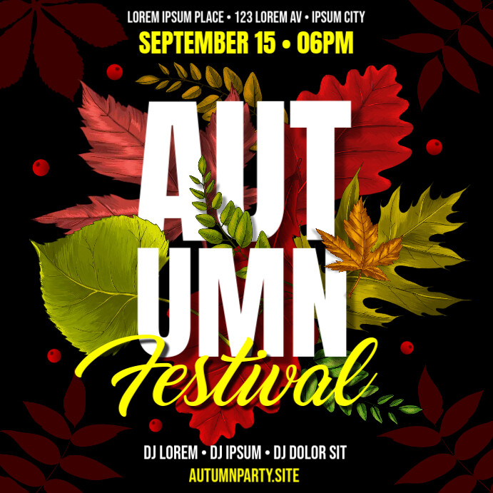 Banner Fall Event AUTUMN EVENT BANNER Template | PosterMyWall
