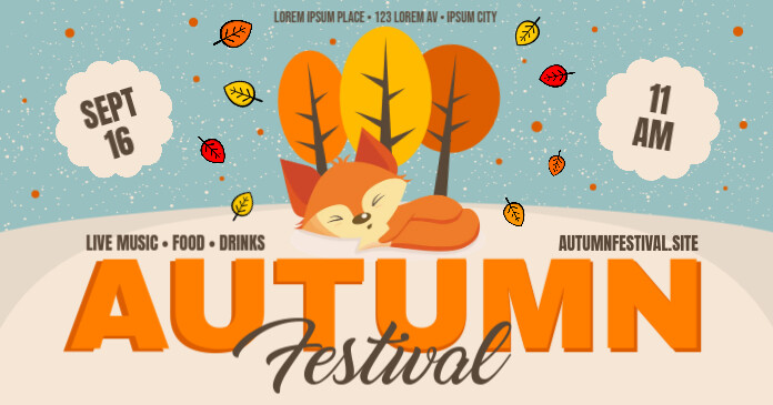 Banner Fall Event AUTUMN EVENT BANNER Template | PosterMyWall