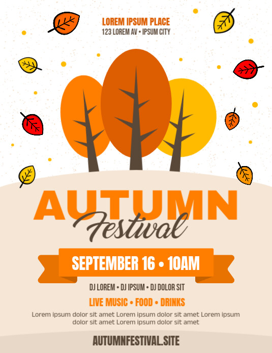 October Fall Flyer AUTUMN EVENT FLYER Template | PosterMyWall
