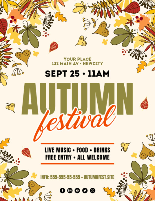 Autumn Event Flyer Template | PosterMyWall