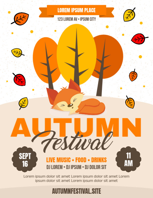 October Fall Flyer AUTUMN EVENT FLYER Template | PosterMyWall