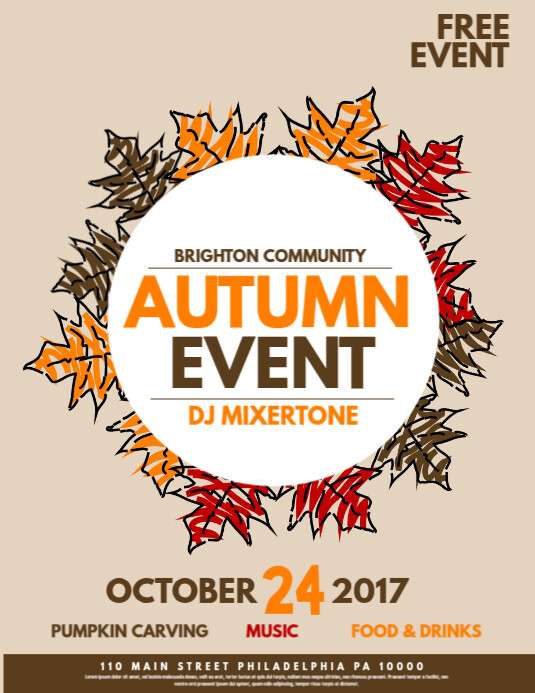 Autumn event Template | PosterMyWall
