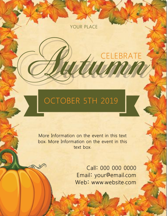 Autumn Event Flyer Template PosterMyWall