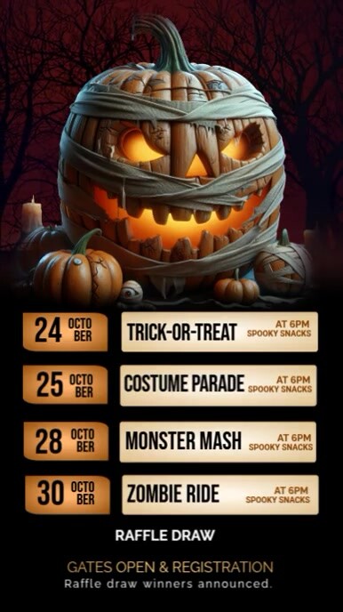 autumn event list schedule Instagram 快拍 template