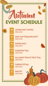 autumn event schedule Historia de Instagram template