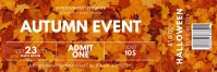 Autumn Event Ticket template Banner 2' × 6'