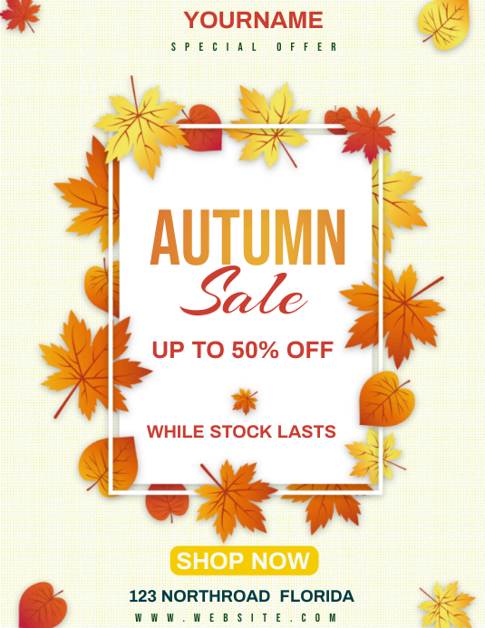 AUTUMN FALL AD FLYER TEMPLATE | PosterMyWall