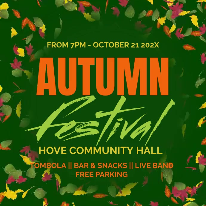 Autumn Fall Animated Event Template | PosterMyWall