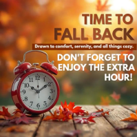 Autumn Fall Back  Post Message Instagram template