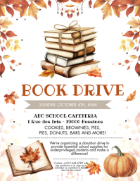 White Book Drive Flyer Template