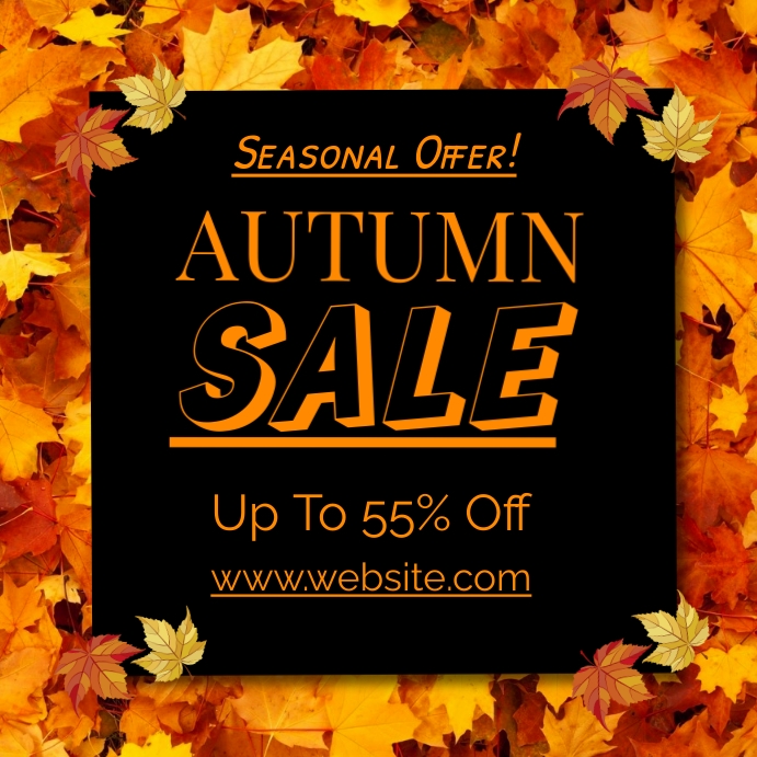 Fall Design Post Autumn fall Template | PosterMyWall