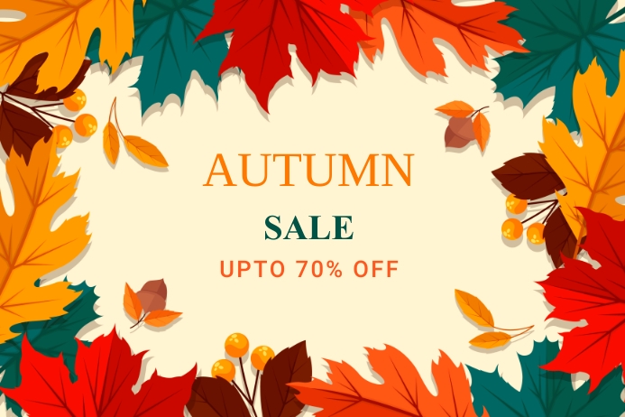 autumn fall Banner 4' × 6' template