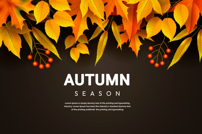 Fall October Templete autumn fall Template | PosterMyWall