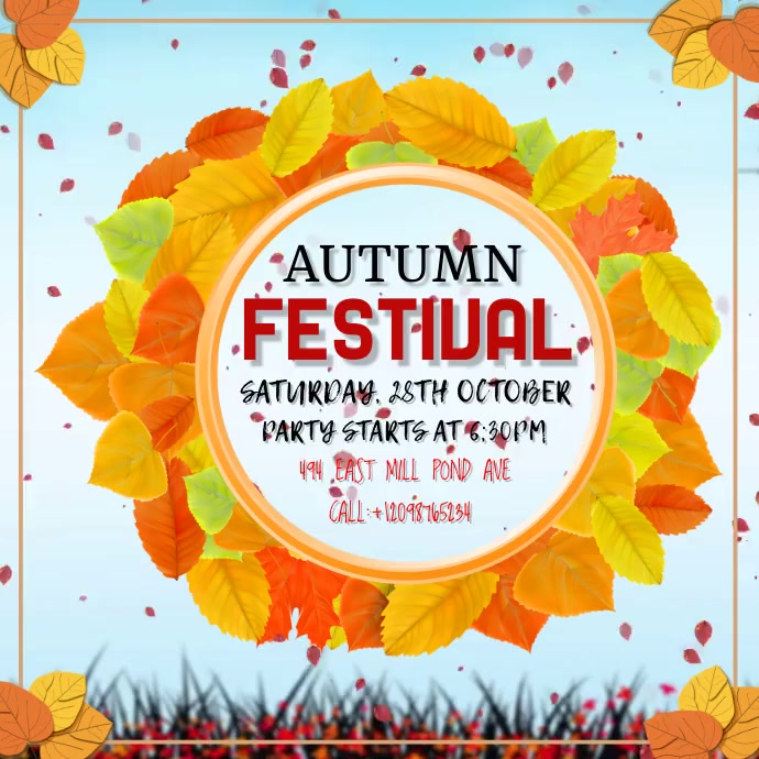 Aug Fall Posts Autumn/fall Template | PosterMyWall