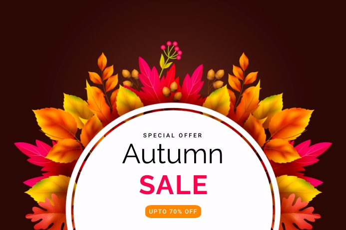 autumn fall 横幅 4' × 6' template