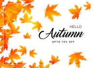 autumn fall Postcard template
