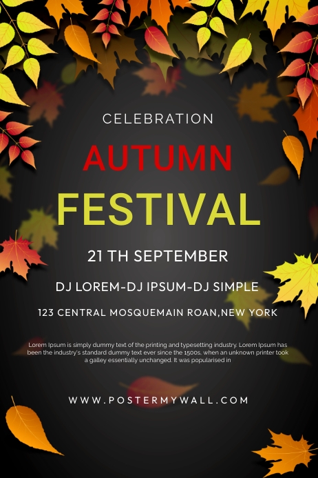 autumn fall Template | PosterMyWall