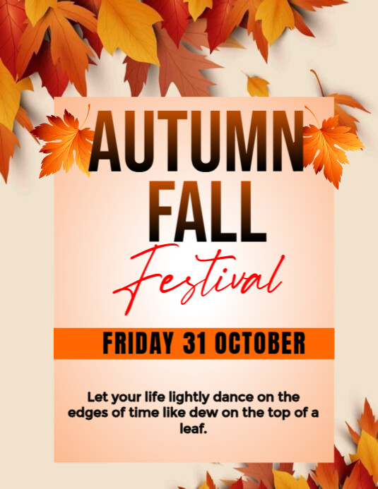 autumn fall Flyer (US Letter) template
