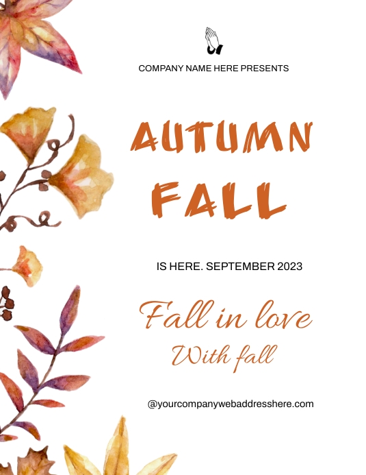 autumn fall Volantino (US Letter) template
