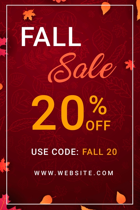 autumn fall Banner 4' × 6' template