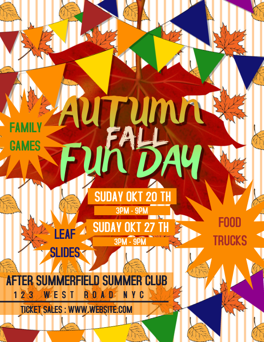 AUTUMN FALL EVENT FLYER Løbeseddel (US Letter) template