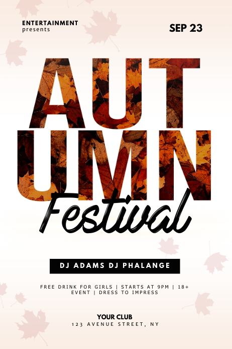 Autumn fall event flyer template | PosterMyWall