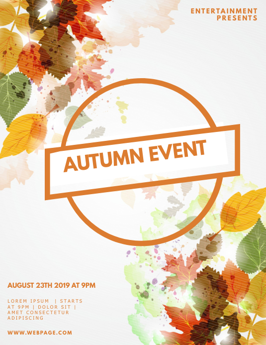 Autumn Fall Event Flyer Template Autumn Fall Event Flyer Template