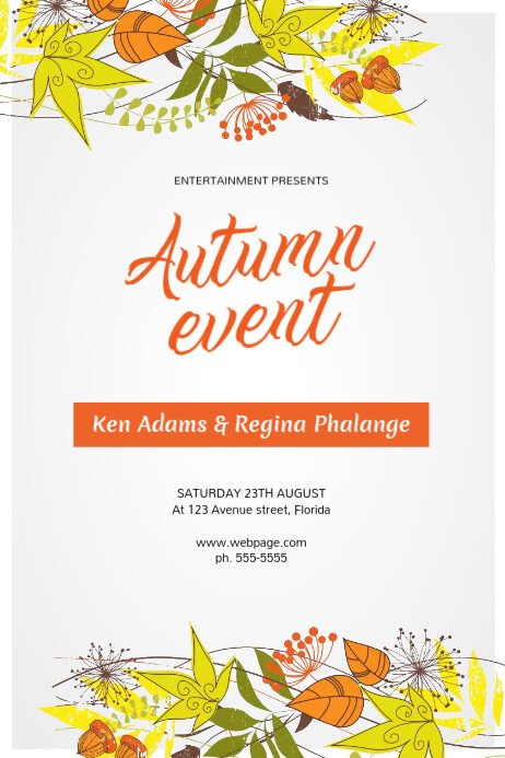 October Fall Flyer Autumn Fall Event flyer template | PosterMyWall