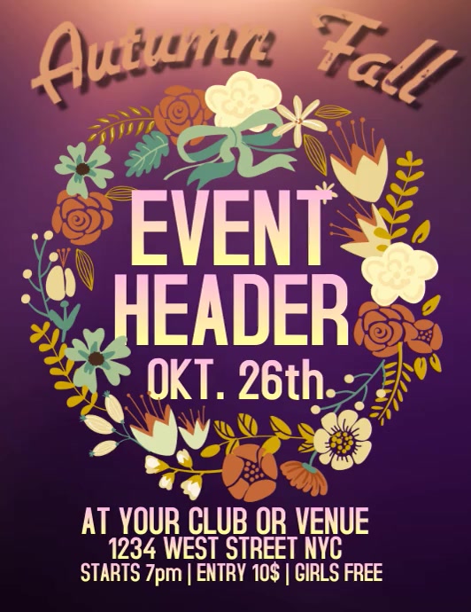 Copy of AUTUMN FALL EVENT FLYER TEMPLATE | PosterMyWall