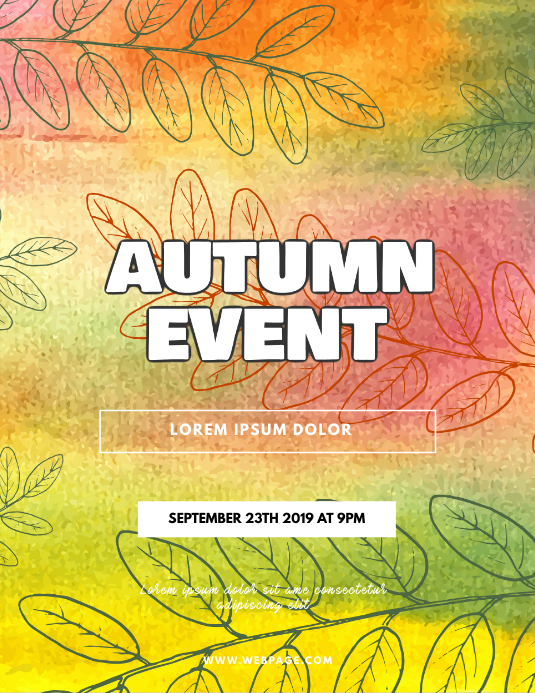 October Fall Flyer Autumn fall event flyer template | PosterMyWall