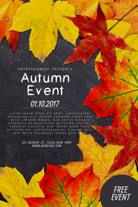 autumn fall event flyer template postermywall