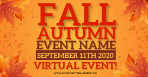 Orange Fall Event Facebook Shared Image Template