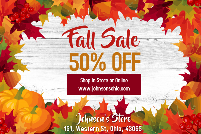 Autumn Fall Event Template | PosterMyWall