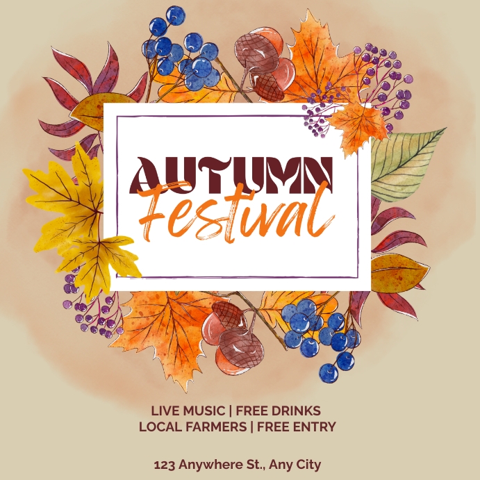 Autumn / Fall / Fall Festival Template | PosterMyWall