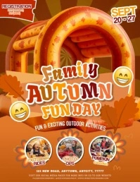 Autumn Fall family fun day festival design template Flyer (US Letter)