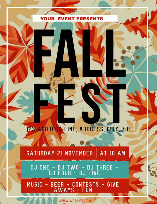 Fun Fall Ad Copy of Autumn Fall Festival ad Flyer Template | PosterMyWall