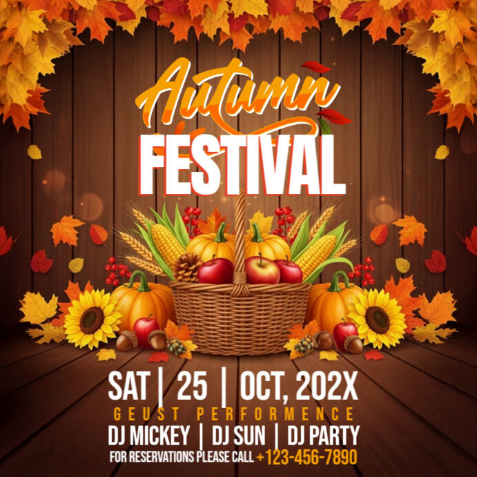 Autumn Fall festival Template | PosterMyWall