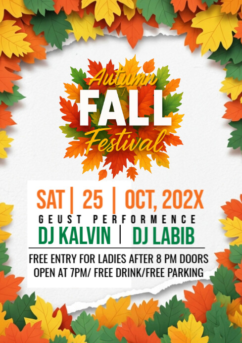 Autumn Fall festival Template | PosterMyWall