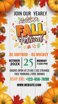 Hvid Autumn Festival Instagram-verhaal Template