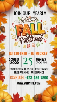 Autumn Fall festival Instagram Story template