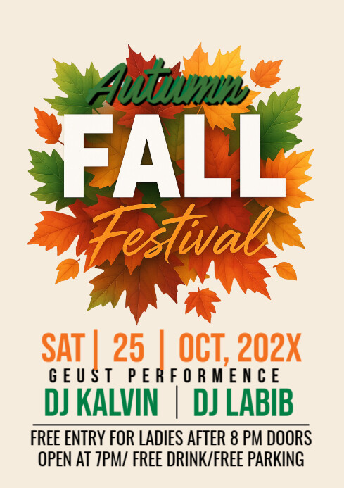Autumn Fall festival Template | PosterMyWall