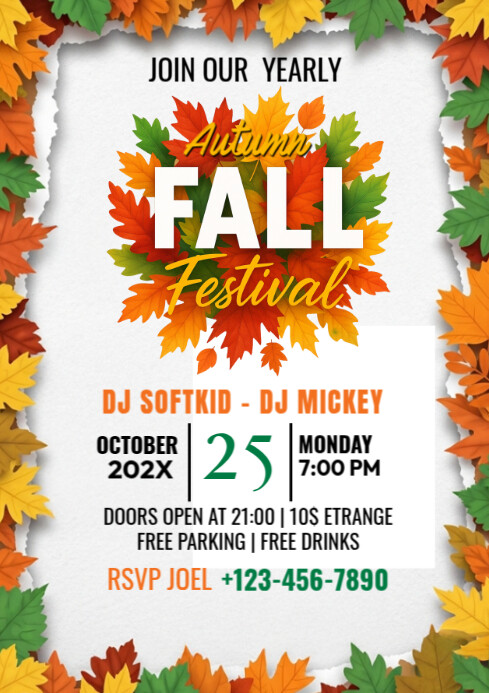 Fall Pageant Template Autumn Fall festival Template | PosterMyWall